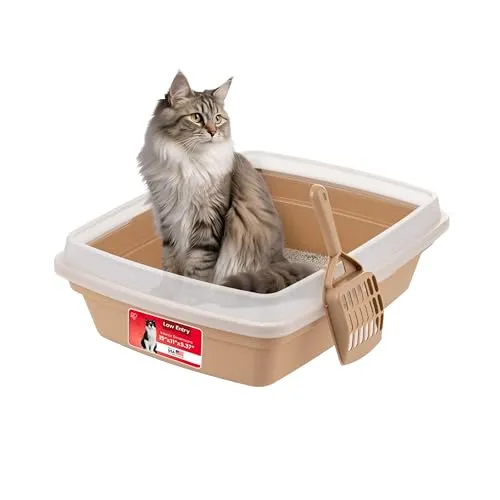 IRIS Open Top Litter Box with Scoop